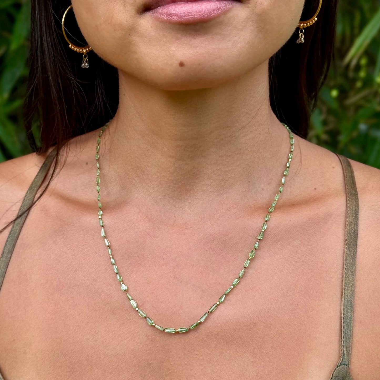 Tsavorite and Gold Necklet
