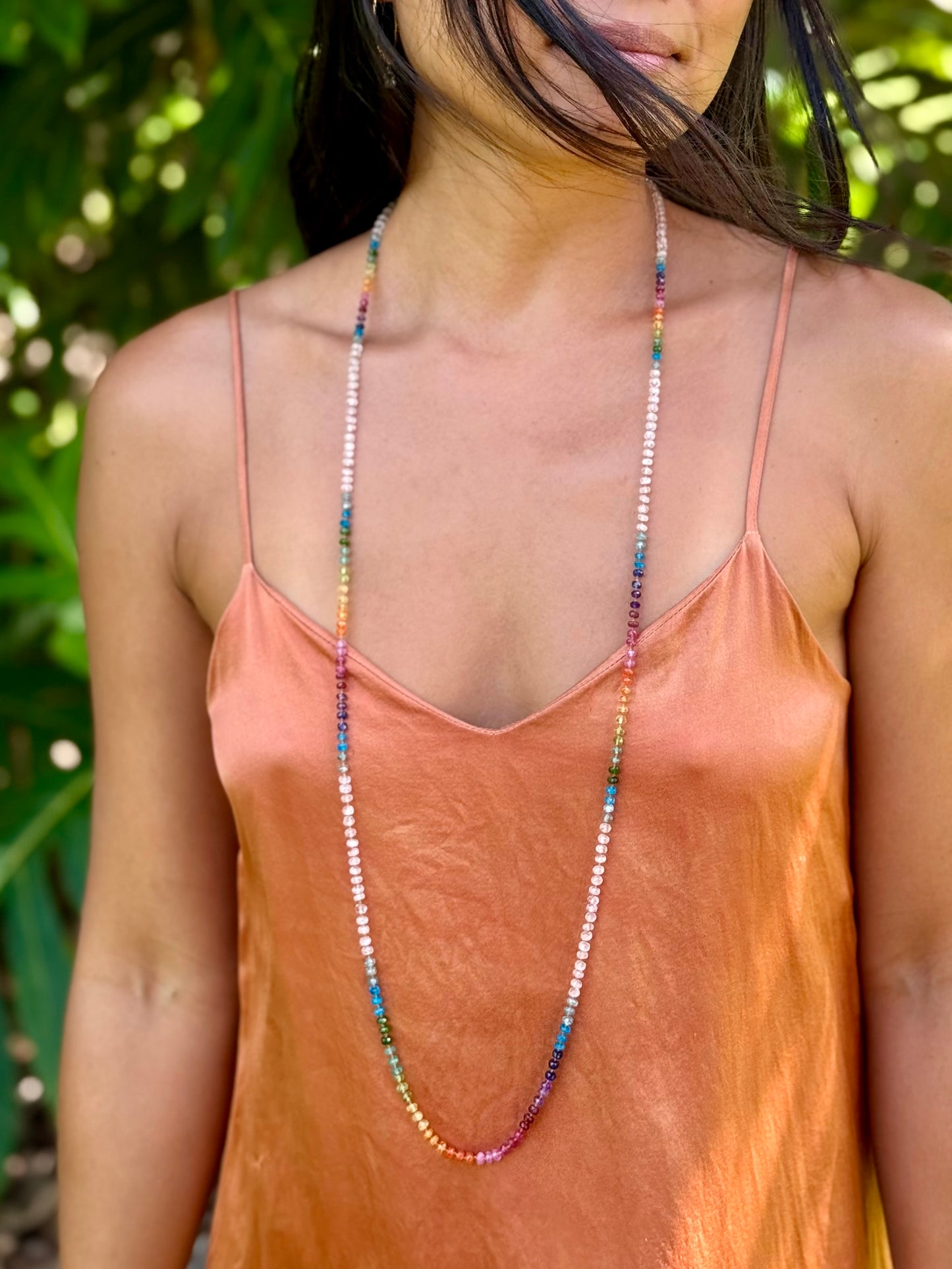 Morganite Rainbow Lei