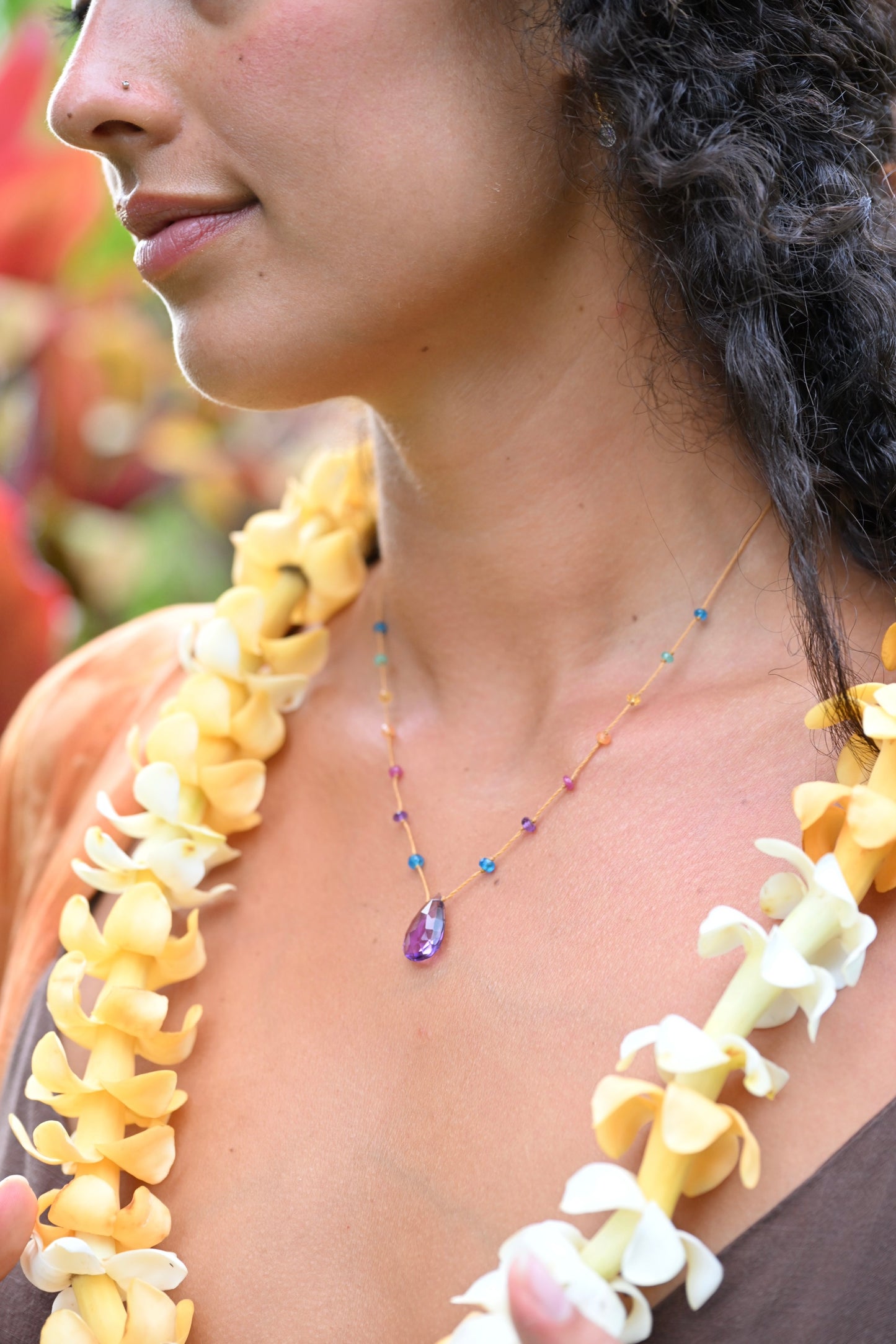 Amethyst Rainbow Drop