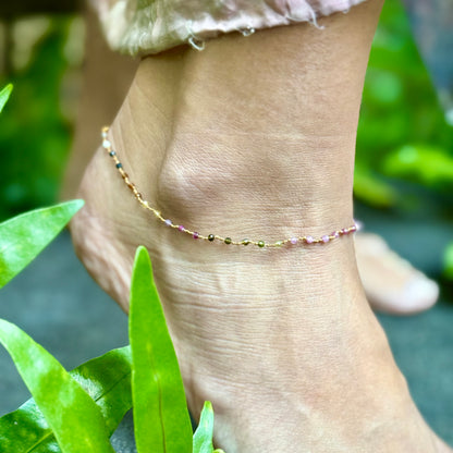Multi-Tourmaline Anklet