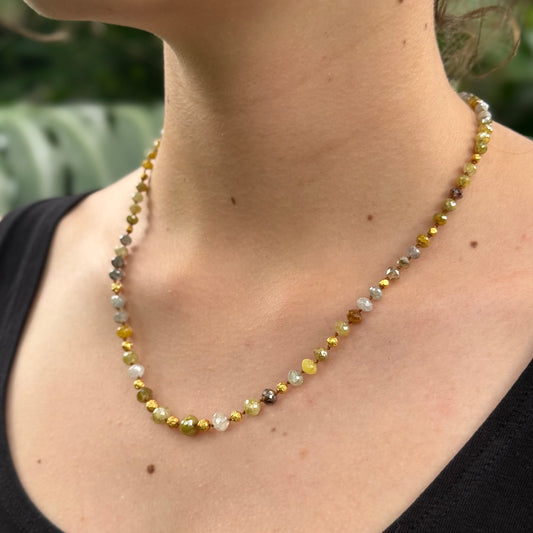 Large Diamond & Gold Strand
