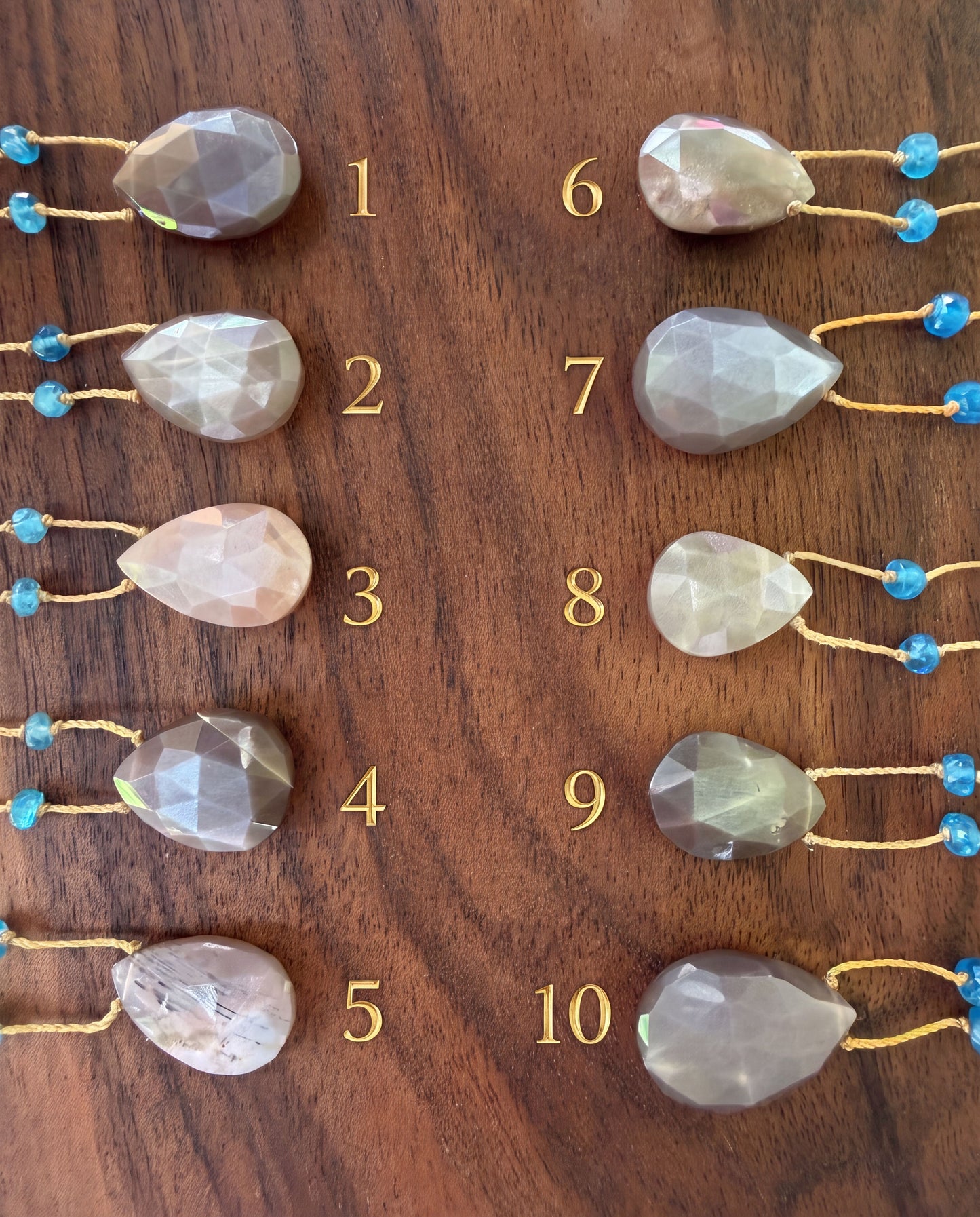 Chocolate Moonstone Rainbow Drop
