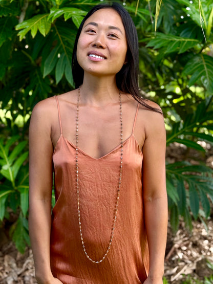Golden Moonstone Drop Lei