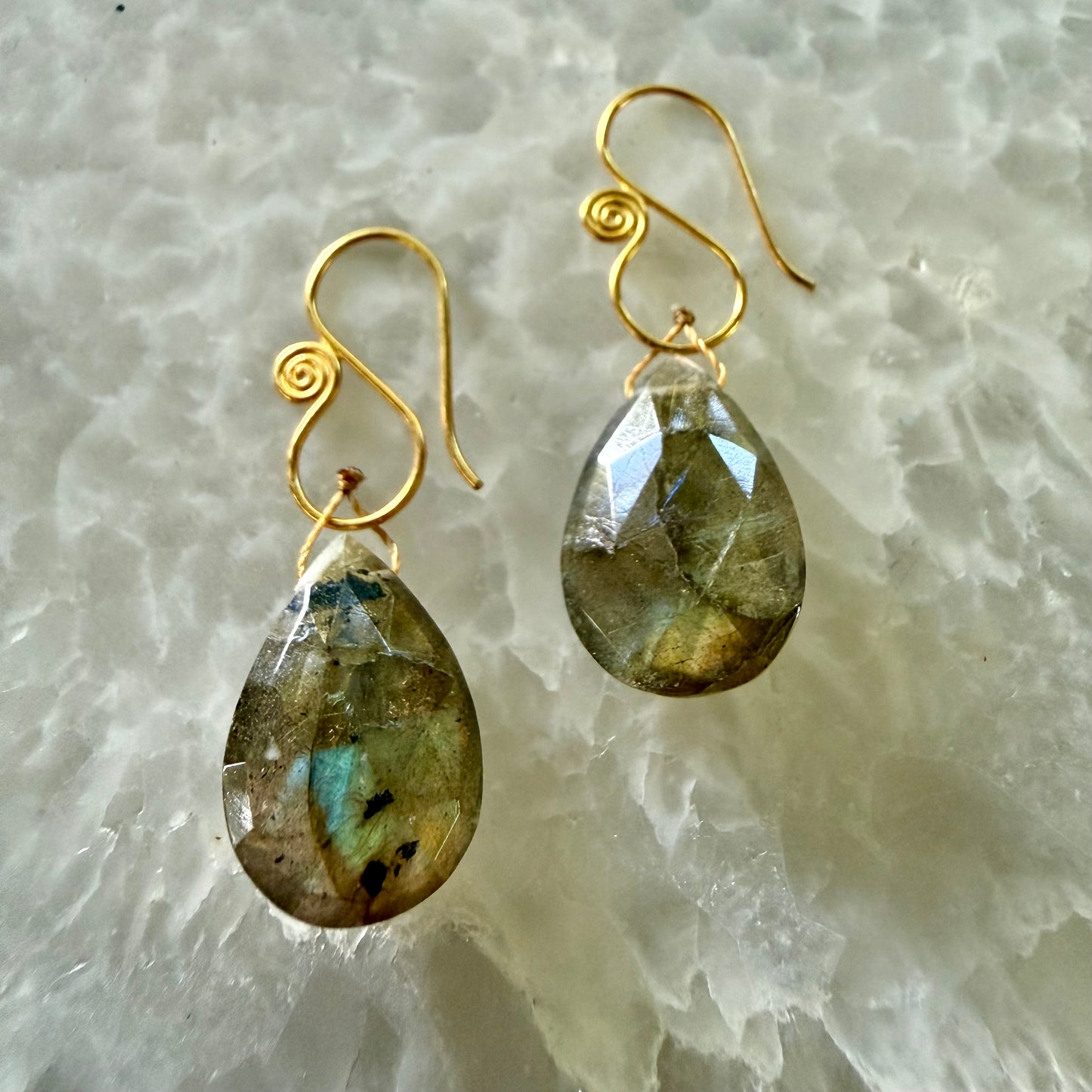 Gemstone Drop Earrings
