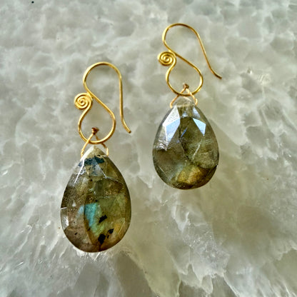 Gemstone Drop Earrings