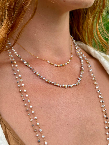 Wild Baja Keshi Pearls and Gold