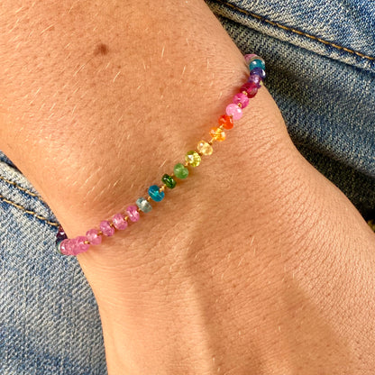 Pink Sapphire Rainbow Bracelet