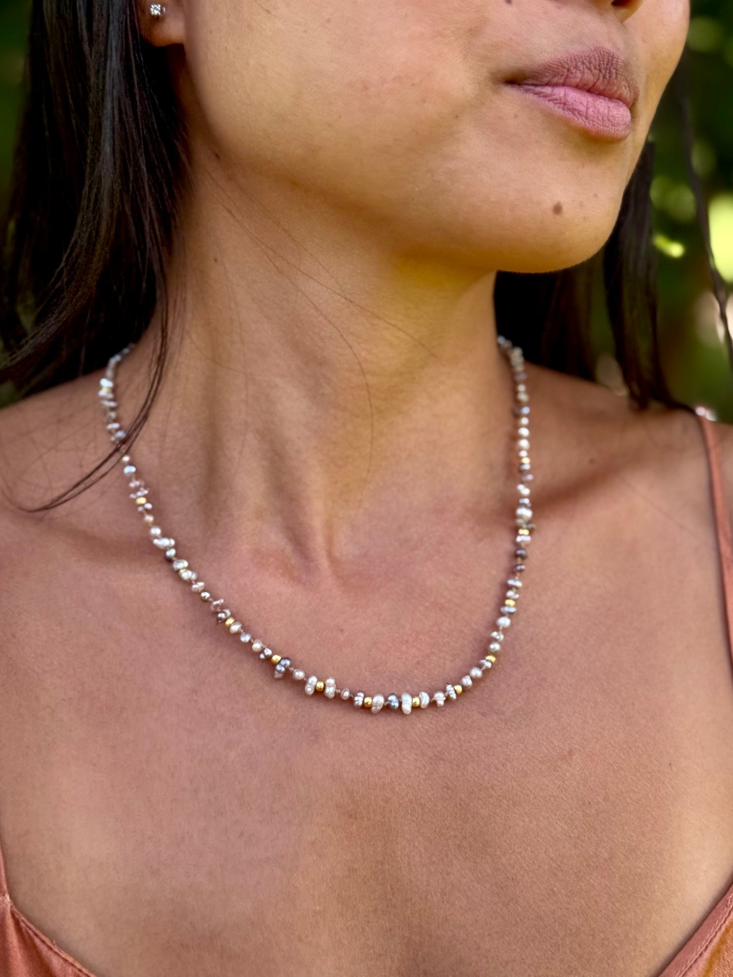 Wild Baja Keshi Pearls and Gold