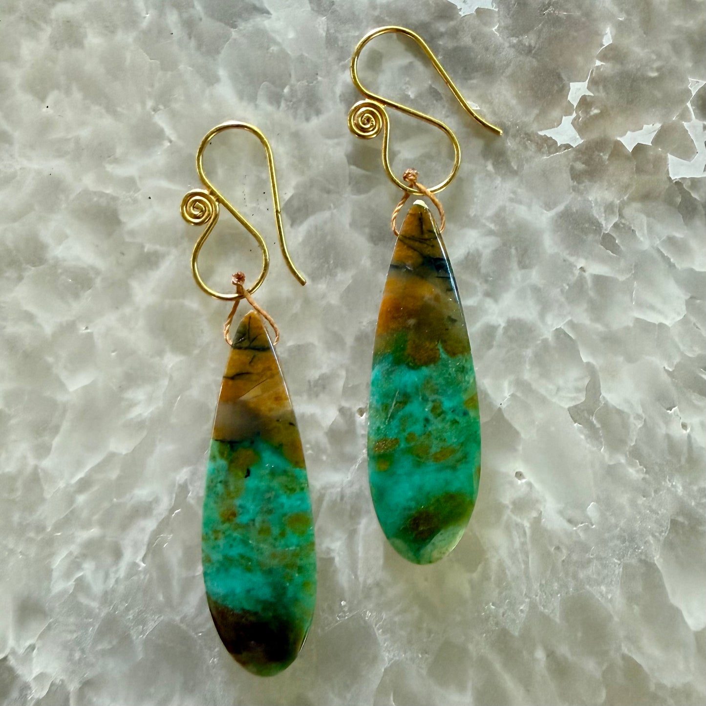 Gemstone Drop Earrings