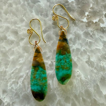 Gemstone Drop Earrings