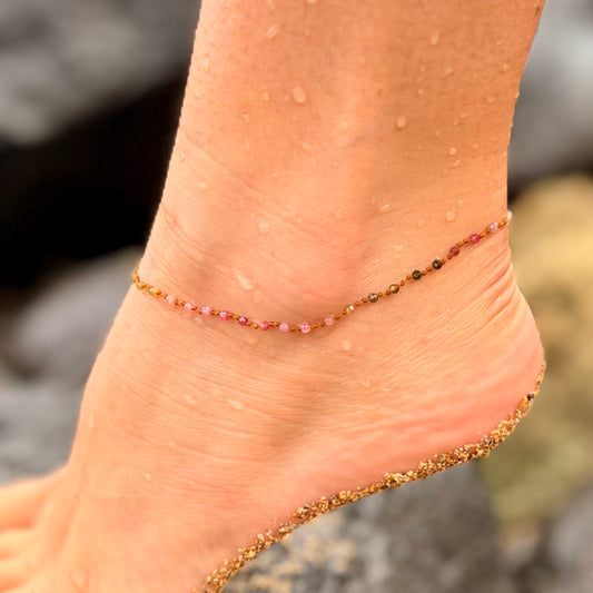 Multi-Tourmaline Anklet