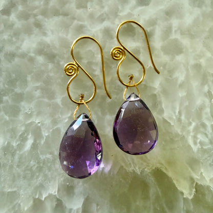 Gemstone Drop Earrings