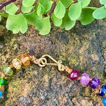 Midnight Sapphire Rainbow Bracelet