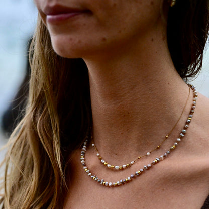 South Sea Pearl & Gold Accent Strand