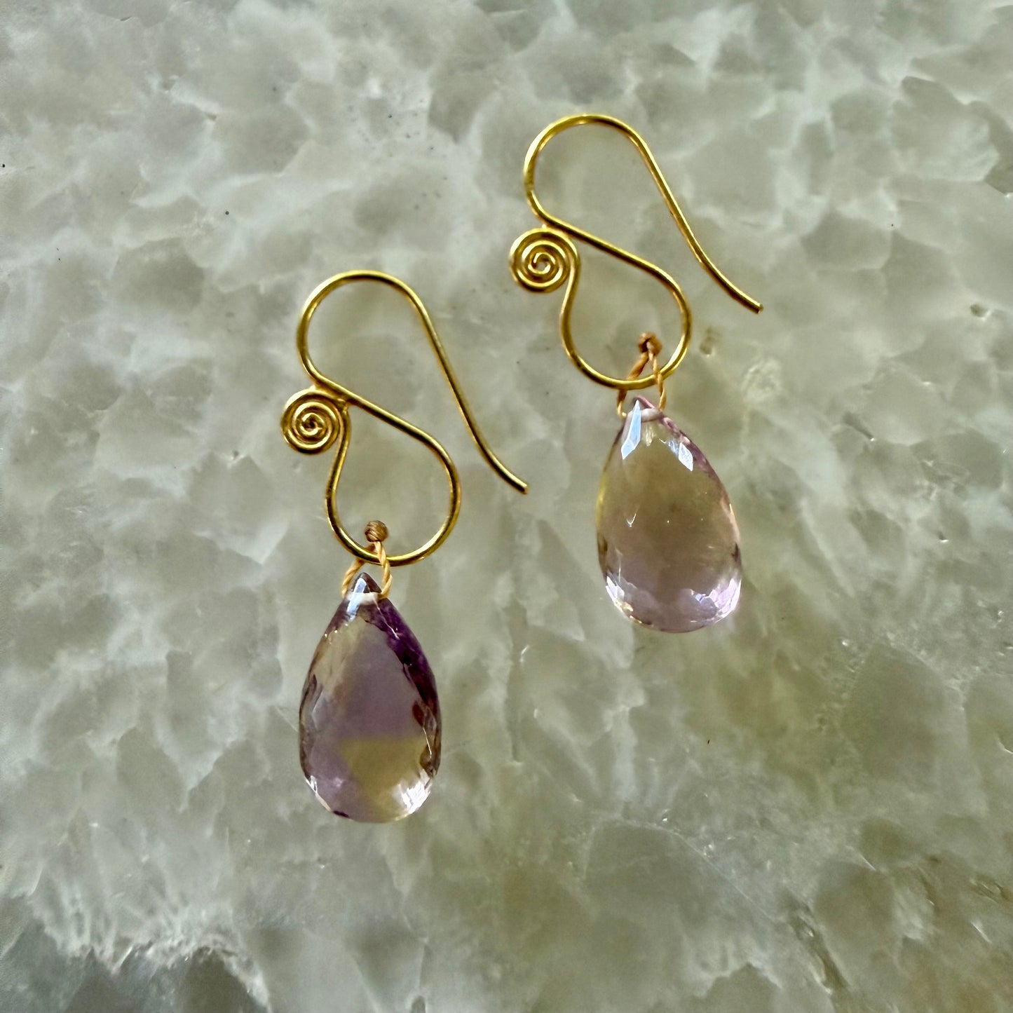 Gemstone Drop Earrings
