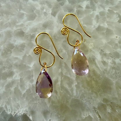 Gemstone Drop Earrings