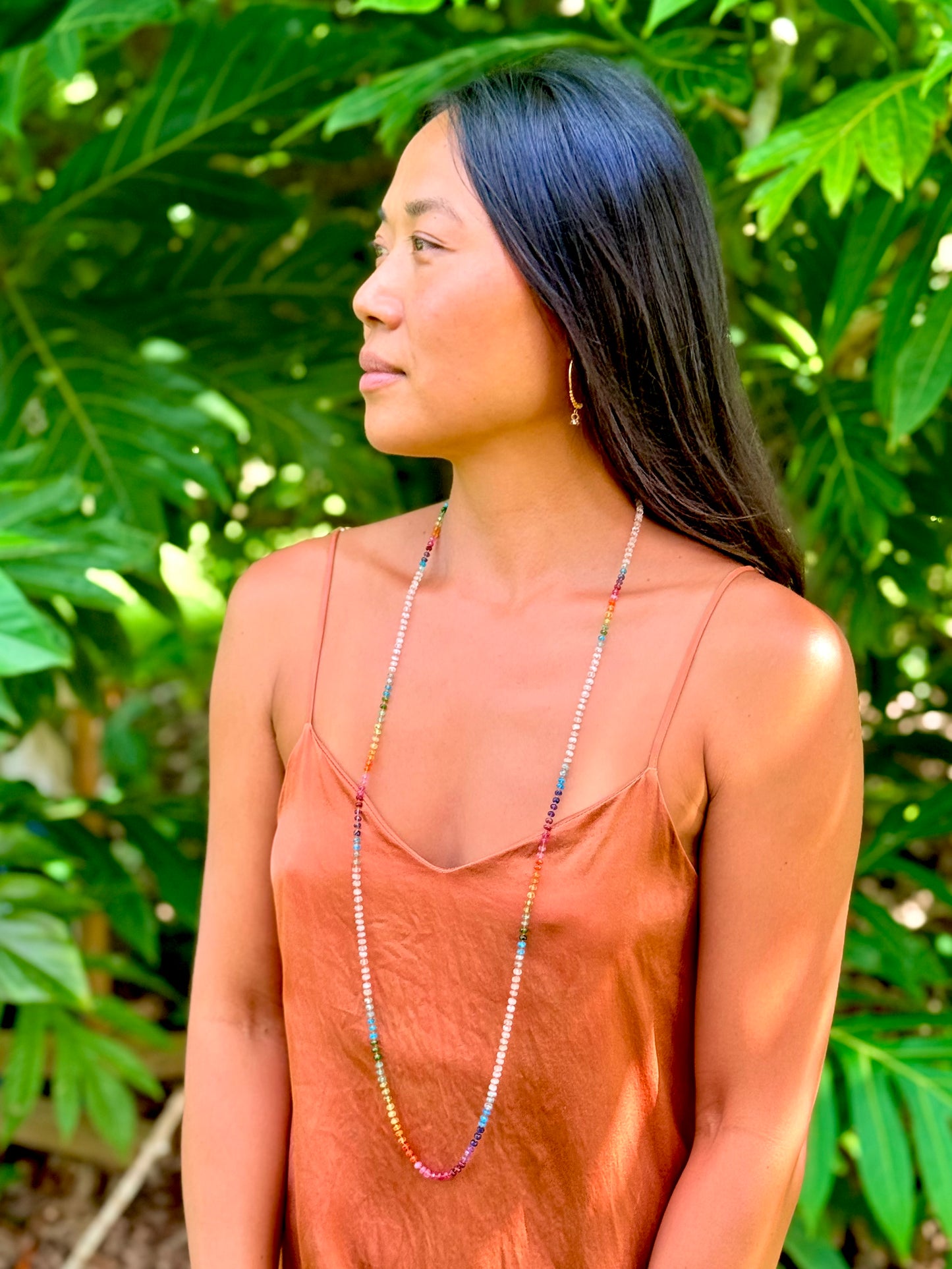 Morganite Rainbow Lei