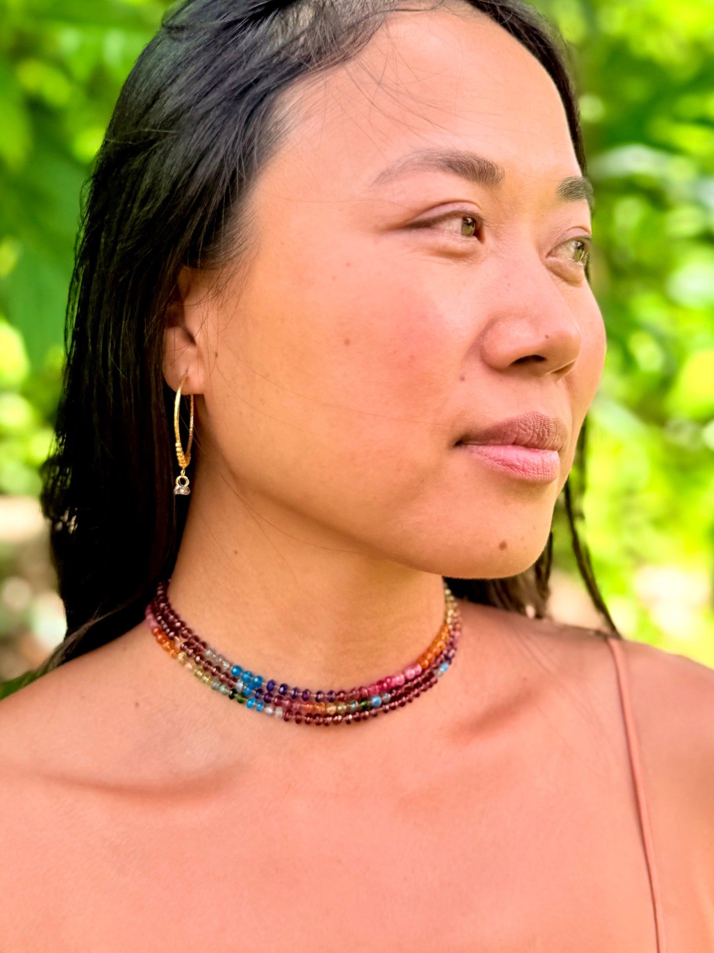 Garnet Rainbow Lei
