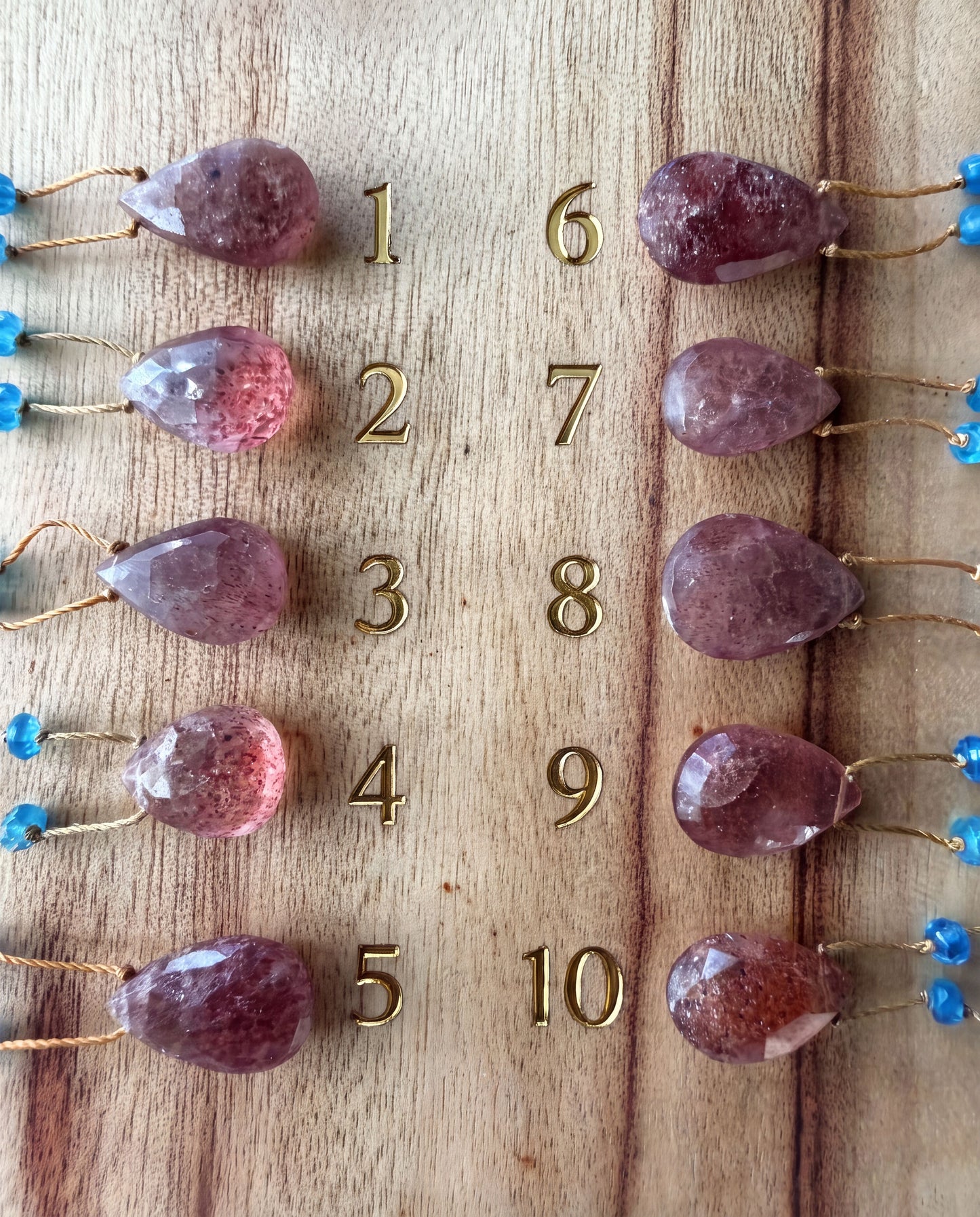 Strawberry Quartz Rainbow Drop