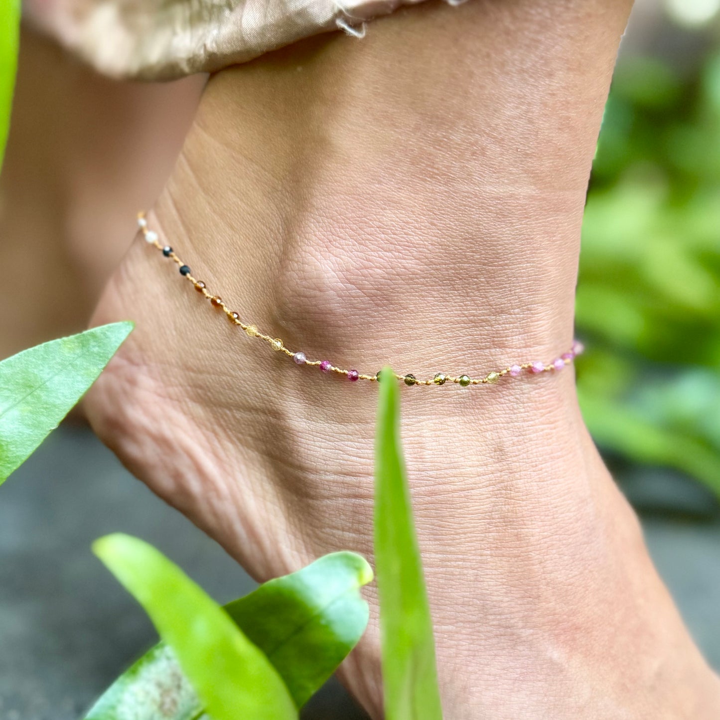 Multi-Tourmaline Anklet