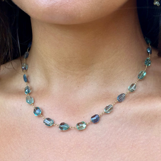 Fluorite Organically Cut Choker