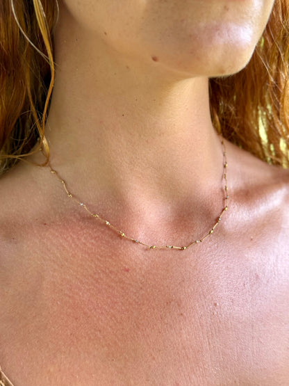 Spacious Grey Diamond and Gold Strand