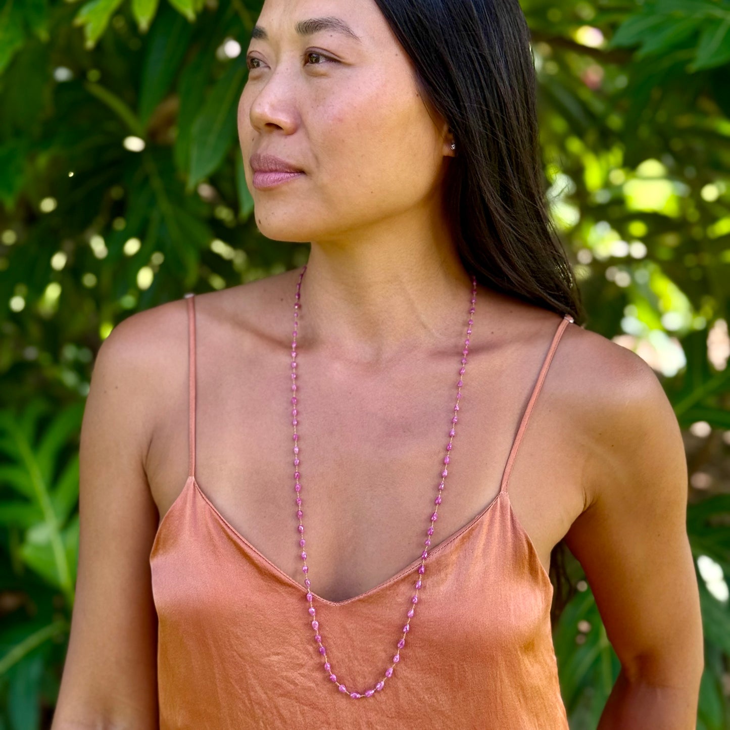 Pink Sapphire Lei