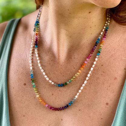 Keshi Pearl Rainbow Lei