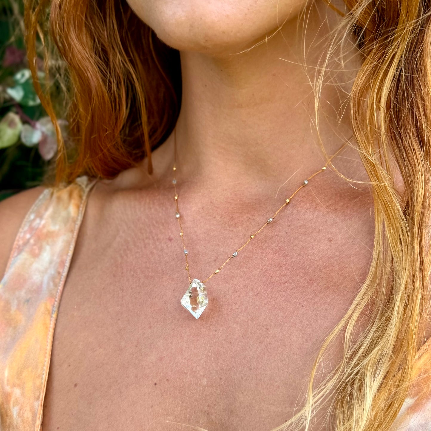 Golden Enhydros with Diamonds Alohi Drop