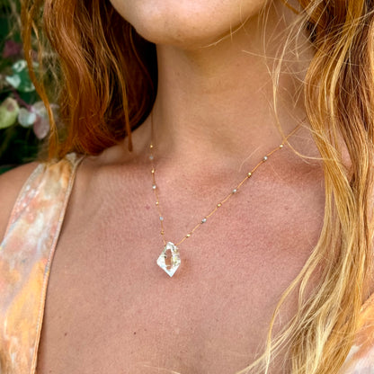 Golden Enhydros with Diamonds Alohi Drop