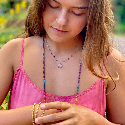 Lavender Amethyst Rainbow Drop