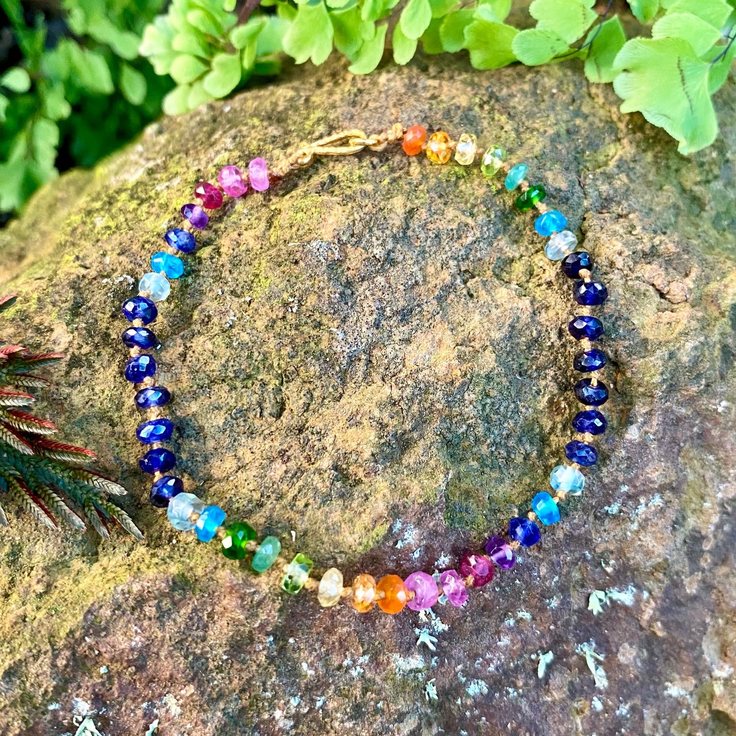 Midnight Sapphire Rainbow Bracelet