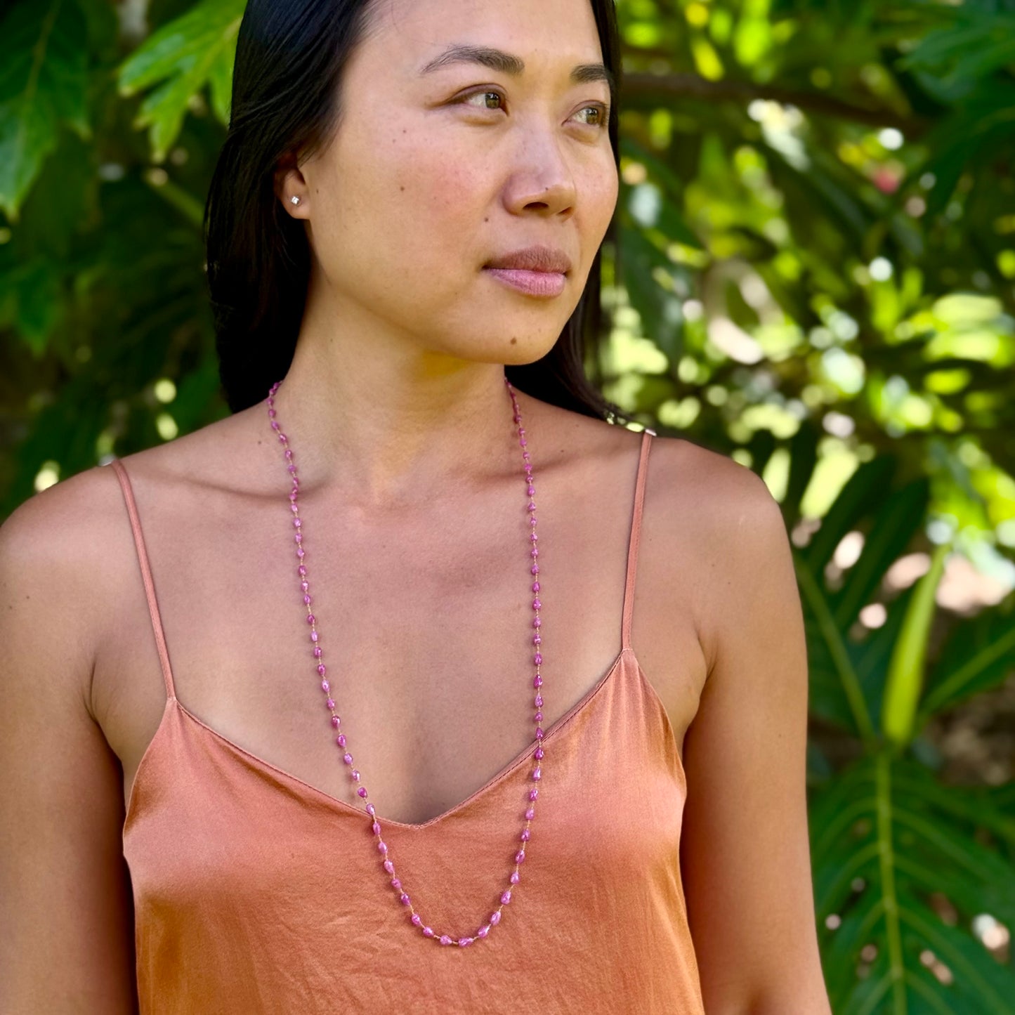 Pink Sapphire Lei
