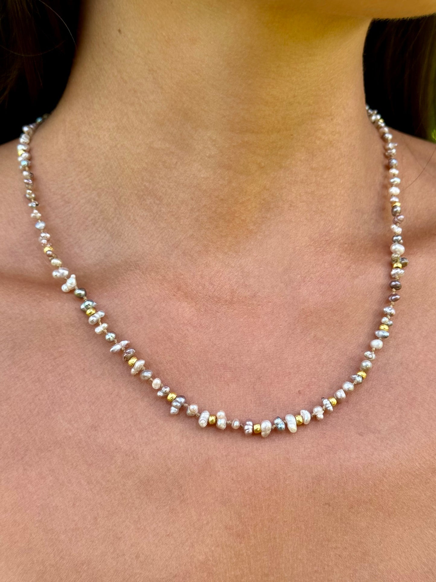 Wild Baja Keshi Pearls and Gold