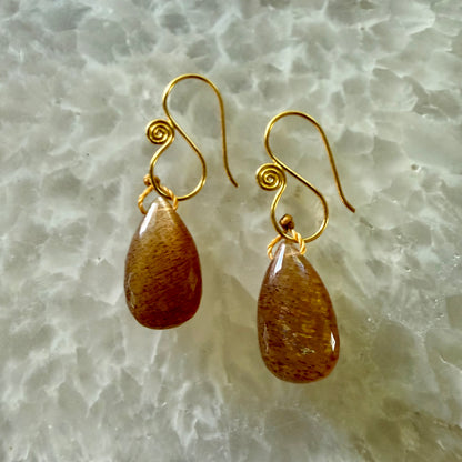 Gemstone Drop Earrings