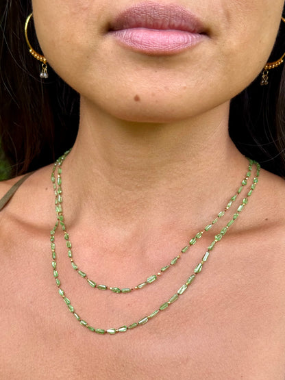 Tsavorite and Gold Necklet