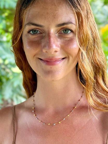 Spacious Grey Diamond and Gold Strand
