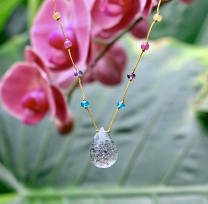Moss Aquamarine Rainbow Drop