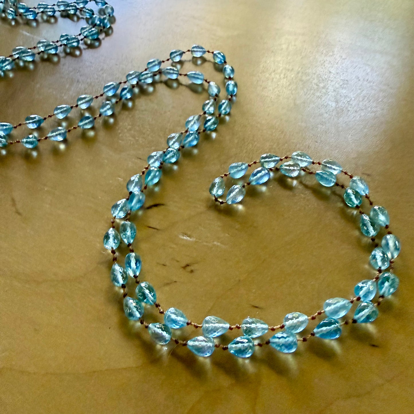 Aquamarine Drop Lei