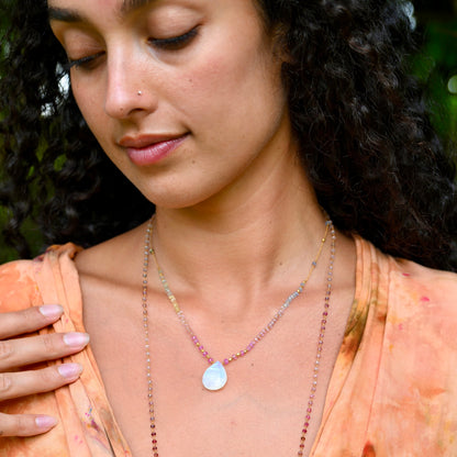 Moonstone & Gold with Pastel Sapphires Mana