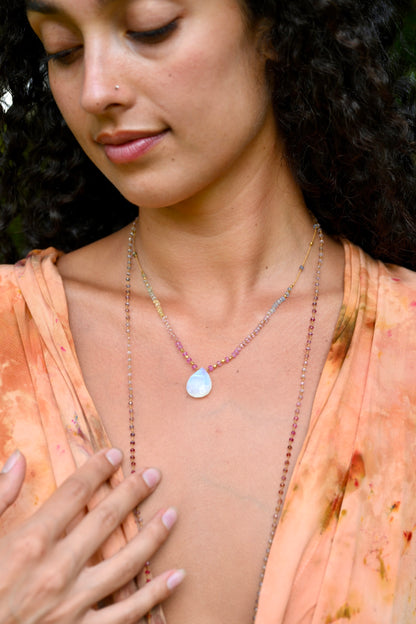 Moonstone & Gold with Pastel Sapphires Mana