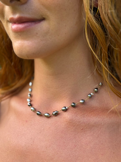 Tahitian Keshi Ovals Necklet