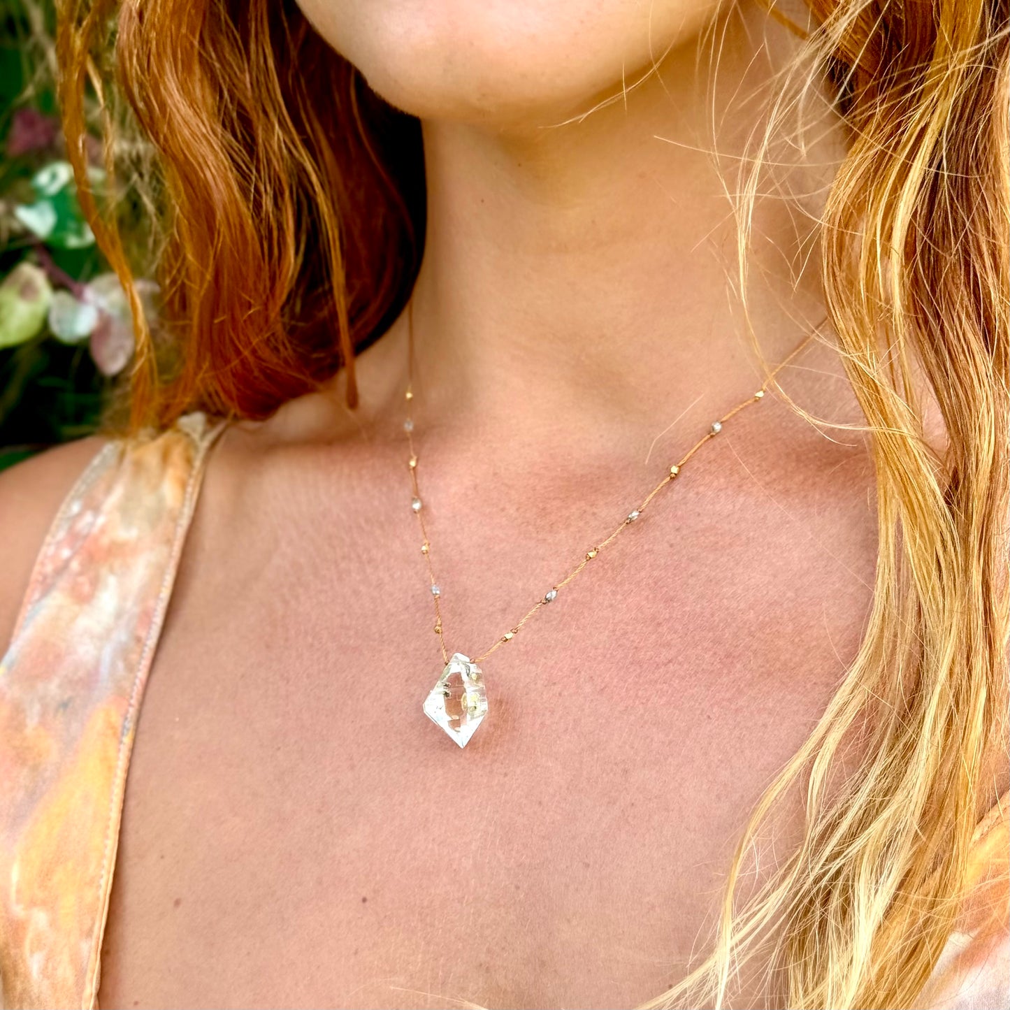 Golden Enhydros with Diamonds Alohi Drop