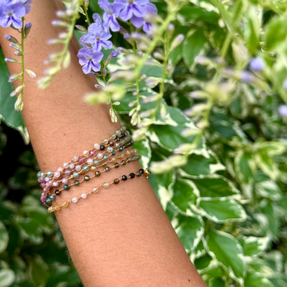 Tiny Multi-Tourmaline Long Lei
