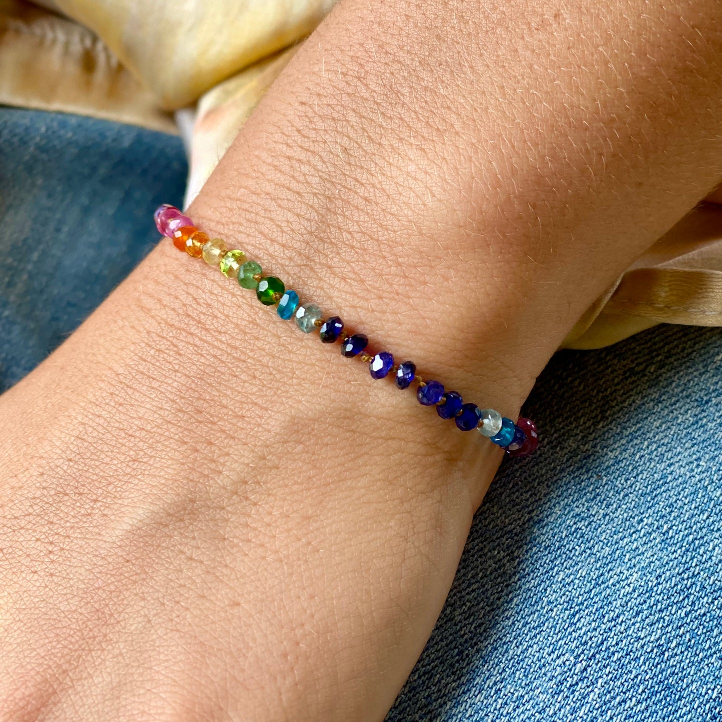 Midnight Sapphire Rainbow Bracelet