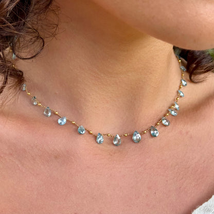 Blue Zircon & Gold Ali'i