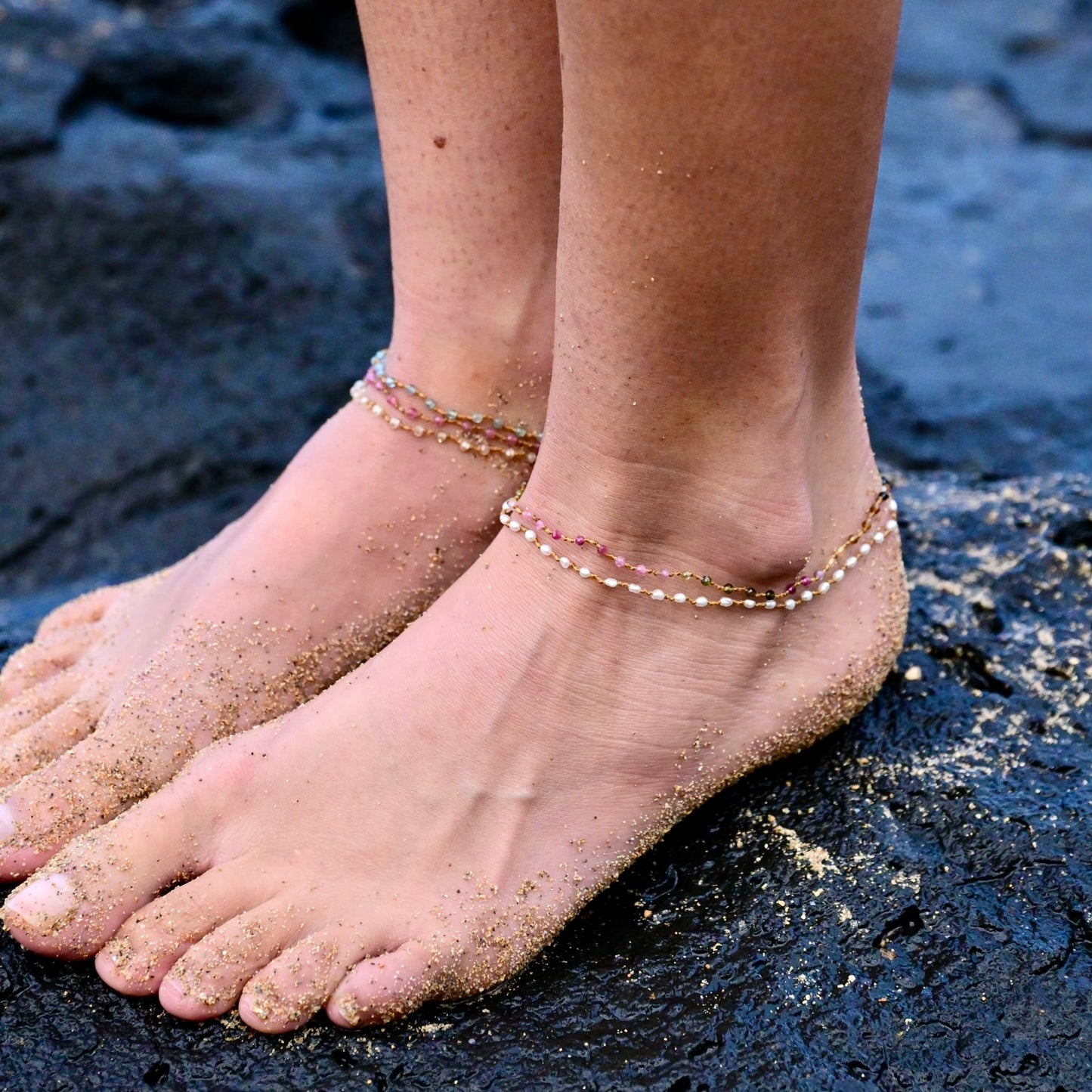 Multi-Tourmaline Anklet