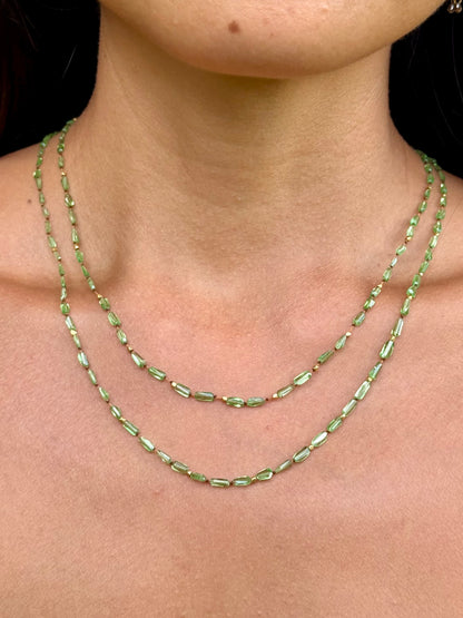 Tsavorite and Gold Necklet