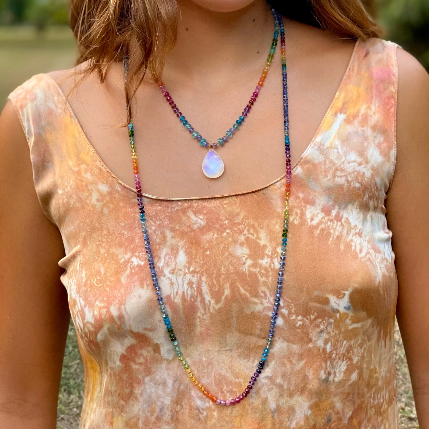 Blue Kyanite Rainbow Lei