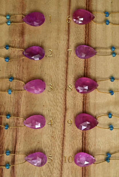 Pink Sapphire Rainbow Drop